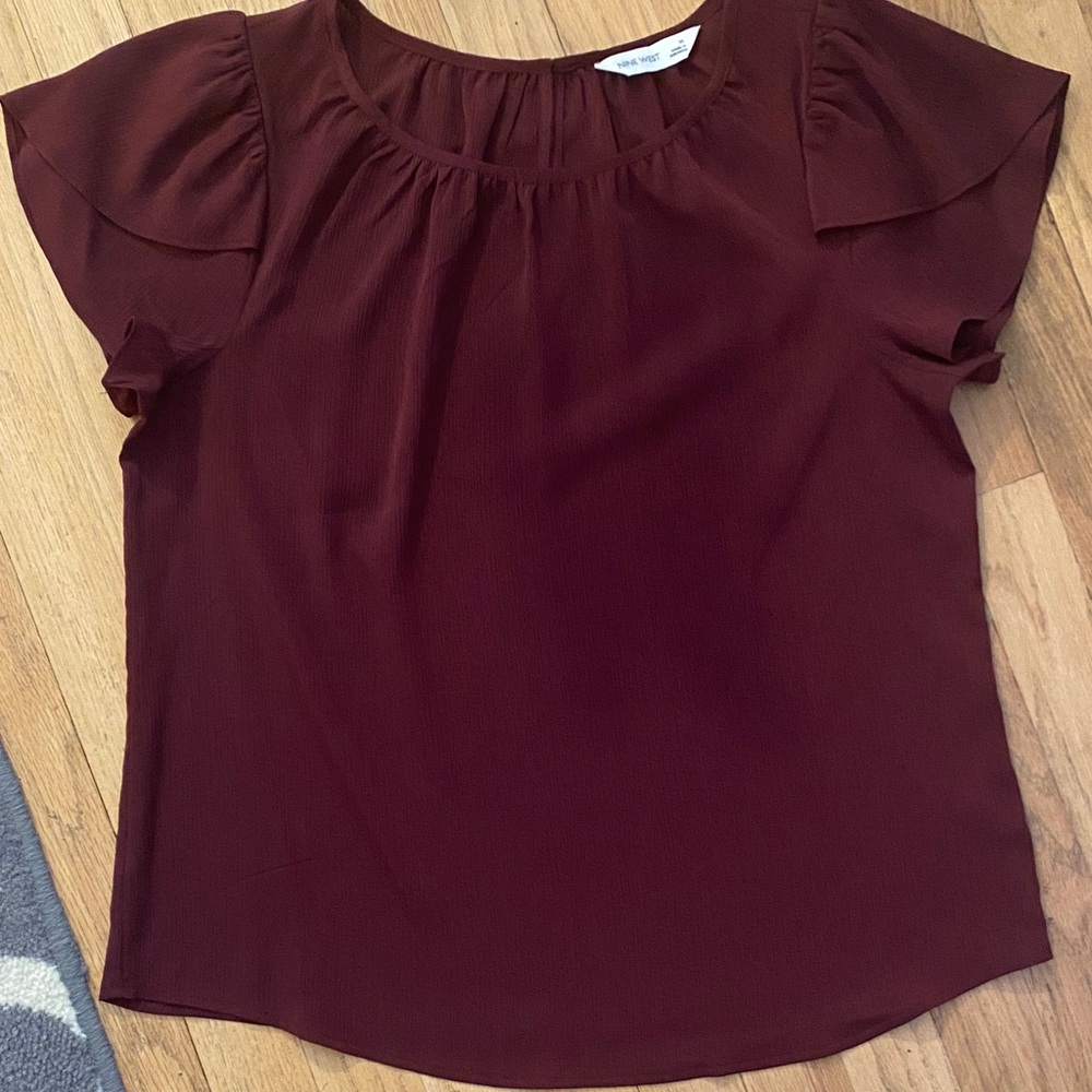 Nine West Burgundy Blouse